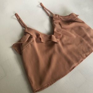 Blush Strappy V-neck Crop Top